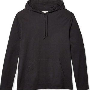 Goodthreads Men's Small Soft Cotton Long-Sleeve Pullover Hoodie T-Shirt, Black